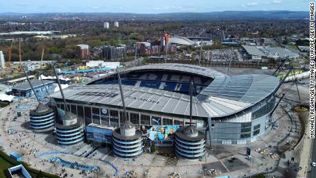 Manchester City&#39;s Etihad Stadium is seen prior to a Premier League against Liverpool. 