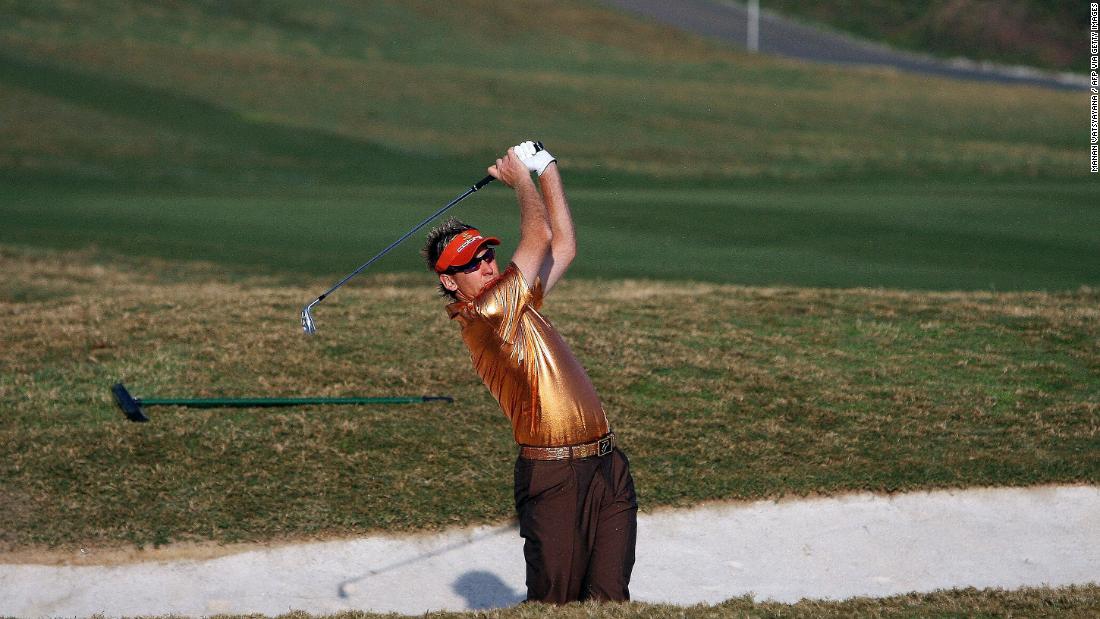 Fit with his very own golf clothing line, IJP Design, Ian Poulter is almost synonymous with the tartan trouser. Yet at the 2008 Johnnie Walker Classic in New Delhi, India, it was a striking gold effort that provided what was arguably the English golfer&#39;s most memorable look.