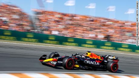 Verstappen competes during the qualifying session ahead of the Dutch Grand Prix at the Zandvoort circuit on September 3, 2022.