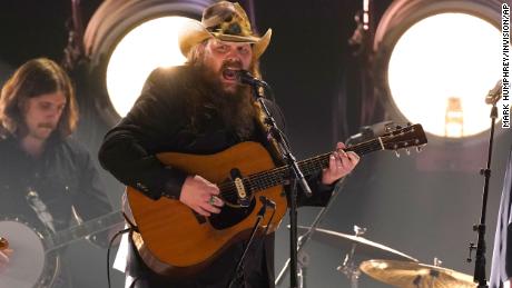 Chris Stapleton performs &quot;You&#39;ll Never Leave Harlan Alive&quot; during the 56th Annual CMA Awards on November 9, 2022, at the Bridgestone Arena in Nashville.