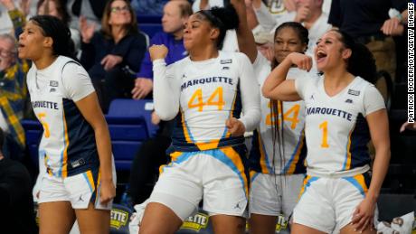 The Marquette Golden Eagles defeated the UConn Huskies for the first time, after 16 prior meets.