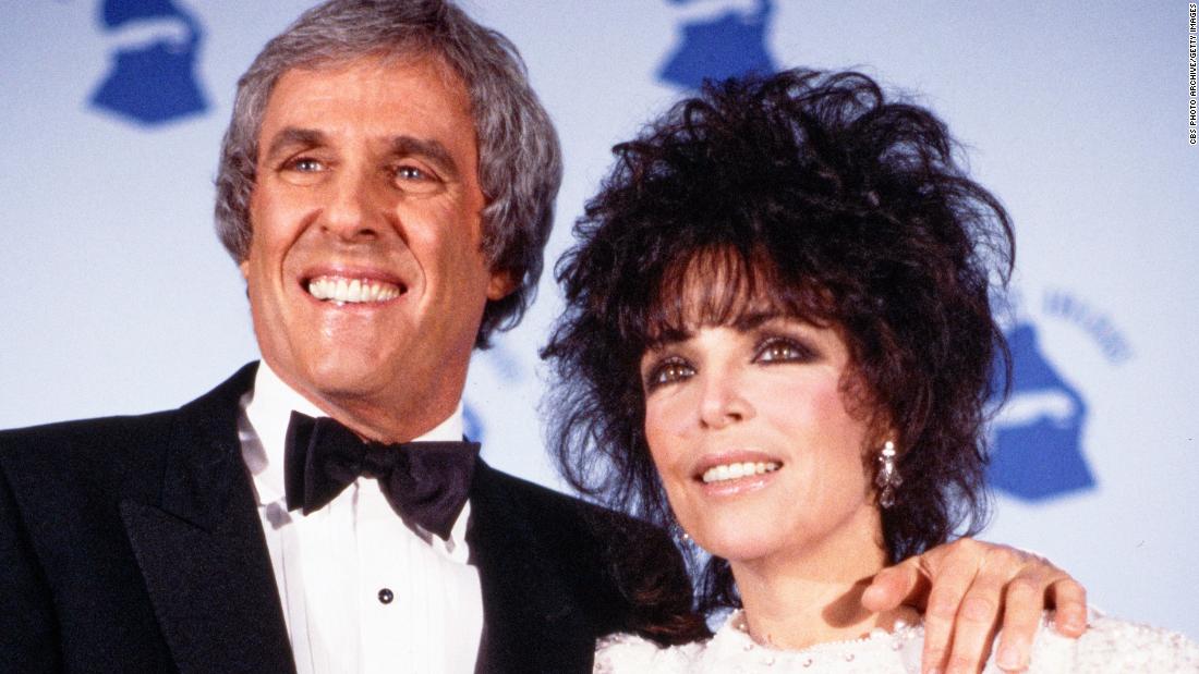 Bacharach and his third wife, lyricist Carole Bayer Sager, hold Grammys they won for the hit song &quot;That&#39;s What Friends Are For&quot; in 1987. The charity collaboration between Warwick, Elton John, Gladys Knight and Wonder topped the charts in 1986 and raised millions for AIDS research.
