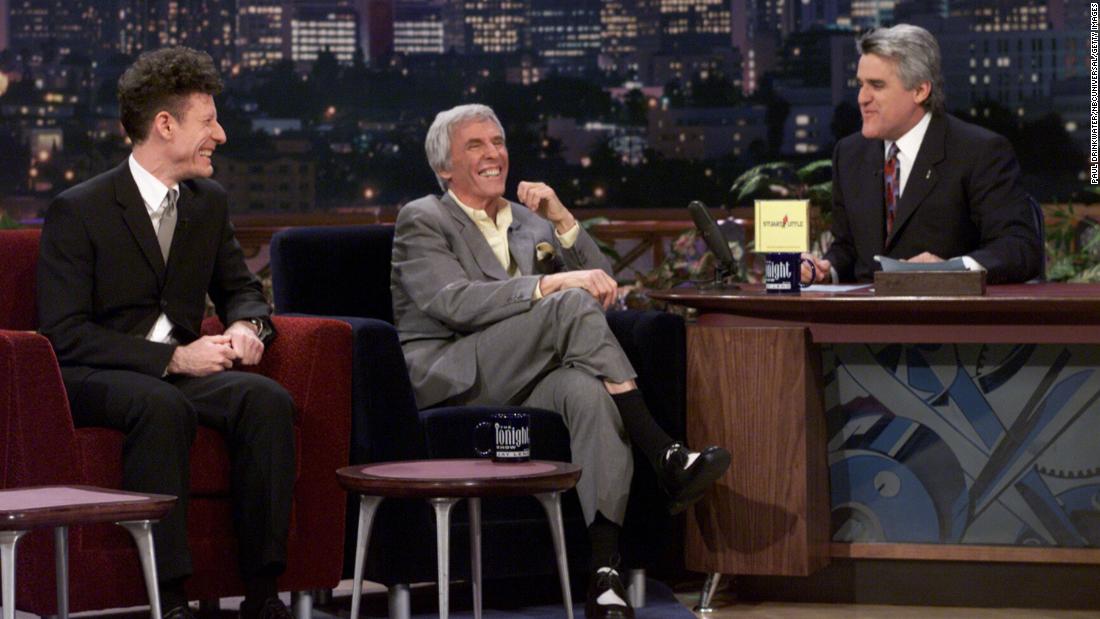 Bacharach, center, appears on &quot;The Tonight Show&quot; with Jay Leno in 2000. At left is fellow guest Lyle Lovett.