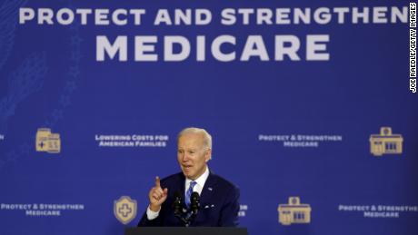 President Joe Biden speaks during an event to discuss Social Security and Medicare held at the University of Tampa on February 9.