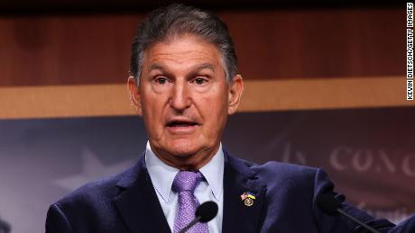 WASHINGTON, DC - SEPTEMBER 20: U.S. Sen. Joe Manchin (D-WV) speaks at a press conference at the U.S. Capitol on September 20, 2022 in Washington, DC. Manchin spoke on energy permitting reform and preventing a government shutdown. (Photo by Kevin Dietsch/Getty Images)