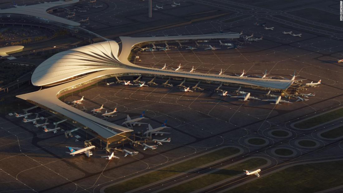 ‘A floating feather’: China’s latest airport design unveiled