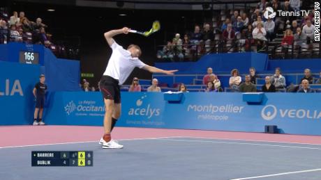Alexander Bublik smashes three rackets during Open Sud de France loss