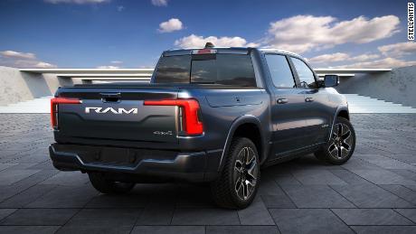 The Ram 1500 Rev has distinct headlights and taillights from other Ram pickups.
