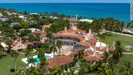 An aerial view of former President Donald Trump&#39;s Mar-a-Lago club in Palm Beach, Fla., on Aug. 31, 2022. 