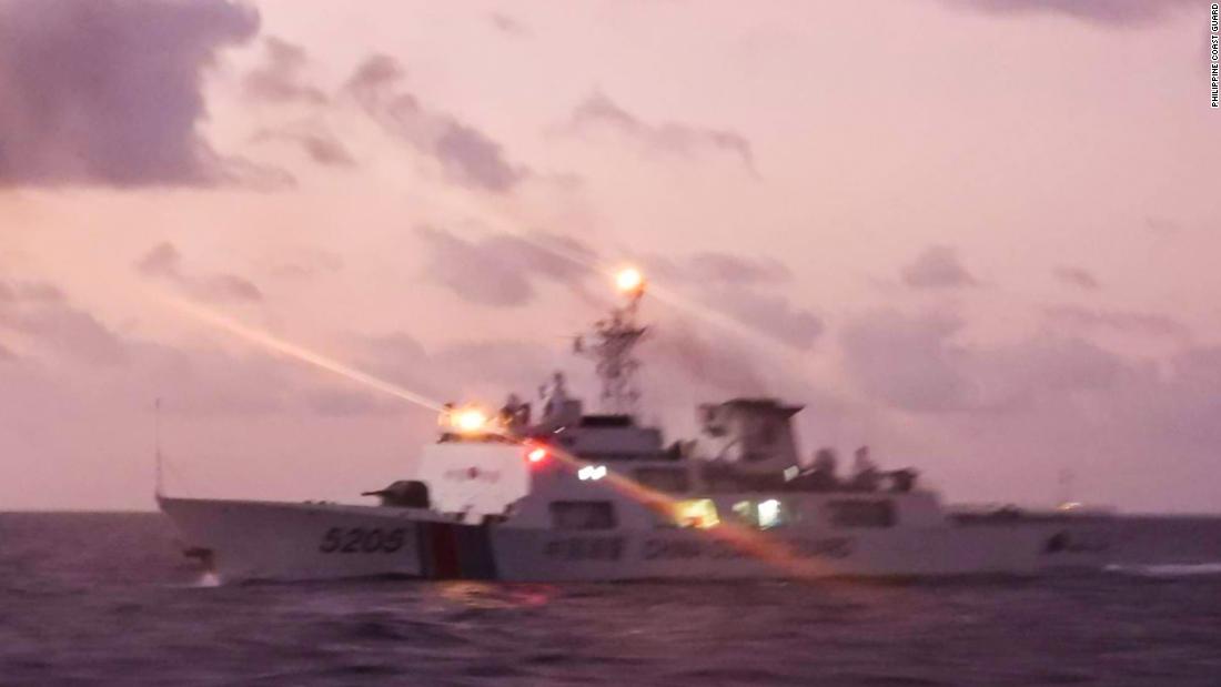 Chinese ship aimed laser at Philippine vessel, temporarily blinding crew, Philippines says