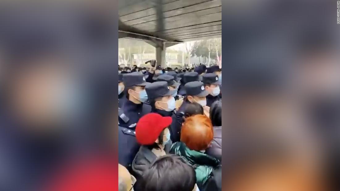 Elderly protest health insurance cuts in China's Wuhan