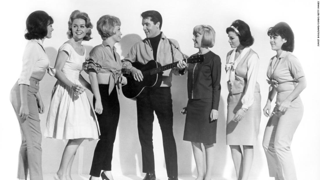 Welch, second from right, had a small role in the Elvis Presley film &quot;Roustabout&quot; in 1964.