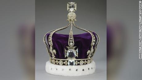 Handout image supplied by Buckingham Palace shows Queen Mary&#39;s Crown which has been removed from display at the Tower of London for modification work ahead of the coronation.