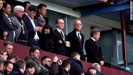 Actor Tom Hanks visited Birmingham to watch Aston Villa.