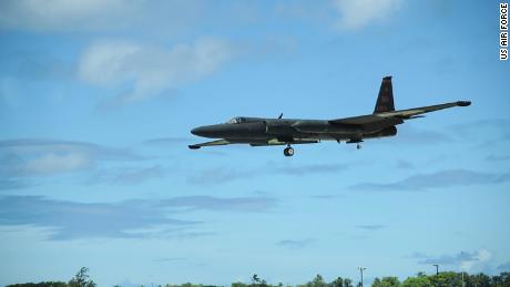 A U-2 Dragon Lady, from Beale Air Force Base, lands at Joint Base Pearl Harbor-Hickam, Hawaii, in 2017. 