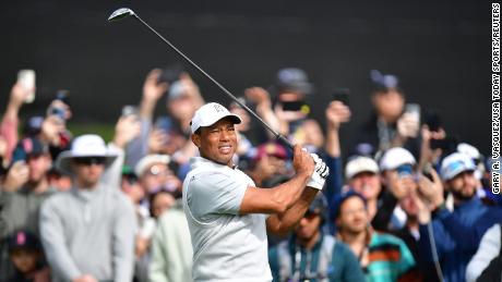 Tiger Woods&#39; ball ends up in fan&#39;s jacket as golfer enjoys resurgent round at Genesis Invitational 