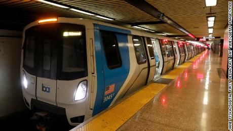 BART trains to the Oakland airport are running every 18 minutes, the transit system said.