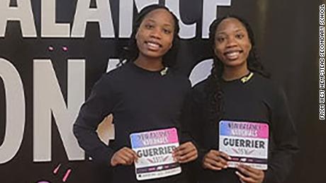 Twin sisters Gloria Guerrier and Victoria Guerrier were named valedictorian and salutatorian for the Class of 2023 at West Hempstead Secondary School. 