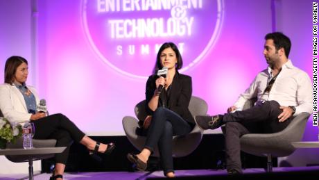 (L-R) Taco Bell&#39;s Tressie Lieberman, Tumblr&#39;s Sima Sistani and Tinder&#39;s Justin Mateen attend Variety&#39;s Spring 2014 Entertainment and Technology Summit at The Ritz-Carlton, Marina Del Rey on May 5, 2014 in Marina del Rey, California.  