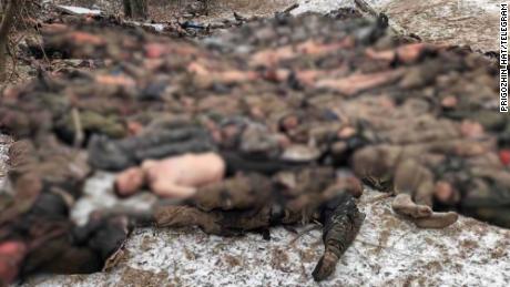 Prigozhin posted a photo showing dozens of dead Wagner fighters, blaming &quot;shell starvation&quot; and lack of ammo supplies.