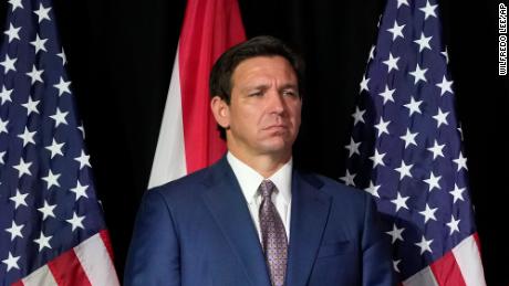 Florida Gov. Ron DeSantis is seen at an event in West Palm Beach on February 15, 2023. 