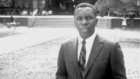 Lorenzo &quot;Lo&quot; Jelks, seen in this still from a WSB-TV package about his legacy, was Atlanta&#39;s first Black television news reporter.