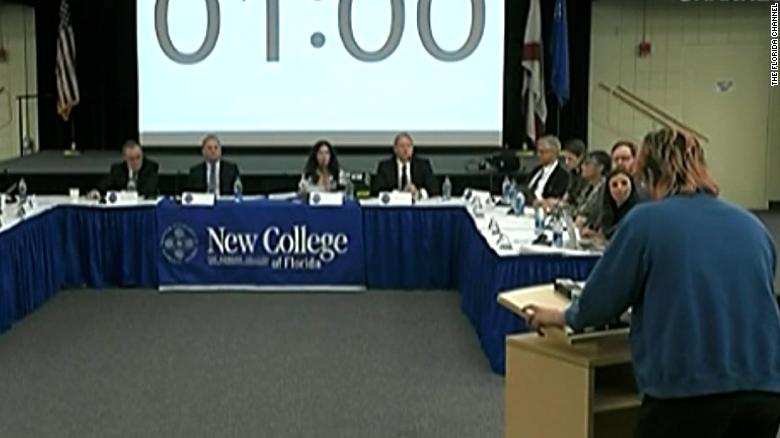 See college president&#39;s frosty reception after appointment from DeSantis-backed board members