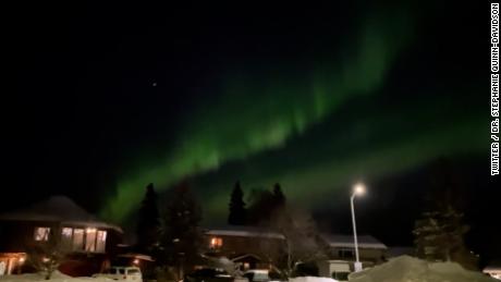 This view of the northern lights in Anchorage, Alaska, was captured by resident Dr. Stephanie Quinn-Davidson.