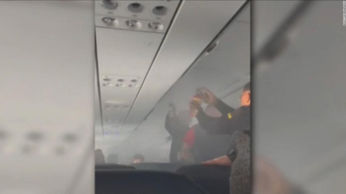 Spirit Airlines flight diverted after smoke filled the plane – CNN Video
