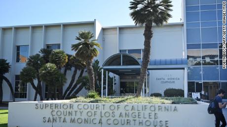 The exterior of the Los Angeles Superior Court in Santa Monica, California, is pictured on June 1, 2022.