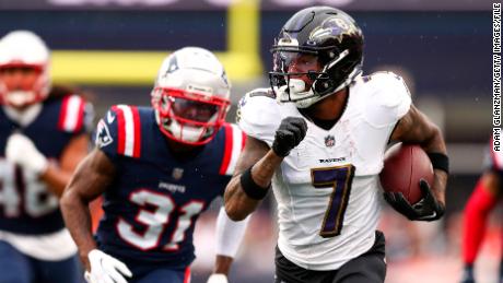 Rashod Bateman played college football at the University of Minnesota before being picked by the Baltimore Ravens in the first round of the 2021 NFL Draft.