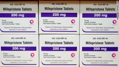 Boxes of the drug mifepristone sit on a shelf at the West Alabama Women&#39;s Center in Tuscaloosa, Ala., on March 16, 2022. Walgreens said Thursday, March 2, 2023, that it will not start selling mifepristone, an abortion pill, in 20 states that had warned of legal consequences if it did that. 