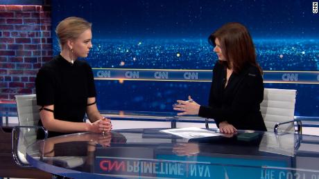 Dasha Navalnaya speaks with CNN&#39;s Erin Burnett on March 3.