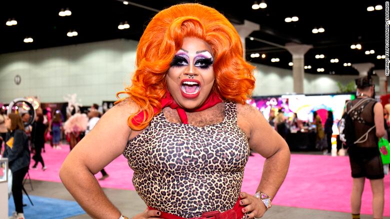 Watch a drag queen named Meatball transform into Rep. George Santos