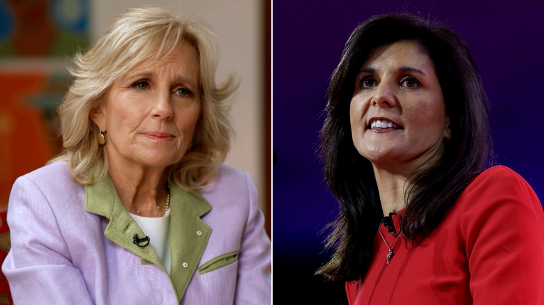 Jill Biden reacts to Nikki Haley&#39;s call for presidential competency test
