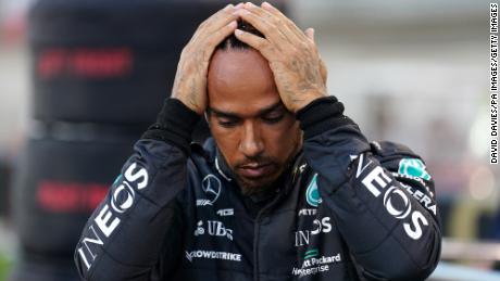 Lewis Hamilton on the grid before the Bahrain Grand Prix.