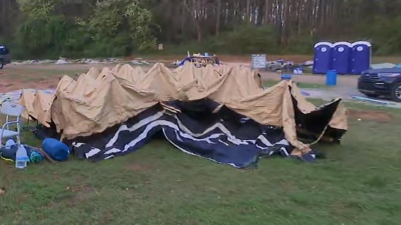 Video shows campsite for 'Cop City' protesters