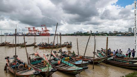 Myanmar&#39;s largest city, Yangon, borders the Yangon River and its 5.6 million residents are at risk if sea levels rise the maximum amount predicted in the study. 