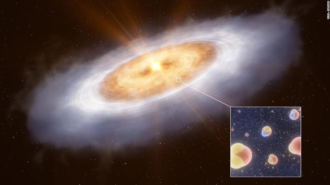 Astronomen entdecken Wassermoleküle, die einen Stern umkreisen