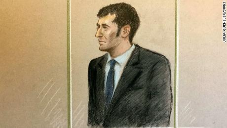 An artist&#39;s impression of Carrick appearing in court earlier this year. During his sentencing Judge Cheema-Grubb told Carrick he had behaved as if he were &quot;untouchable.&quot; 