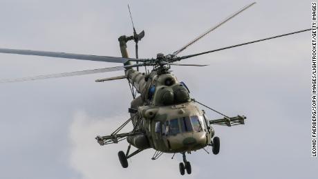 A file image of a Russian Air Force Mil Mi-8 attack helicopter, the type of which was reportedly shot down.