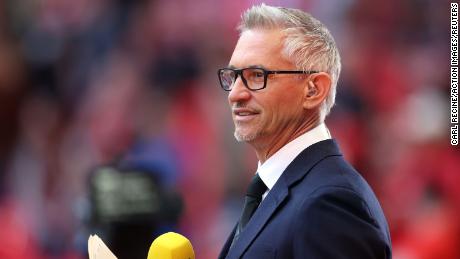 Lineker attends last year&#39;s FA Cup semifinal between Manchester City and Liverpool.