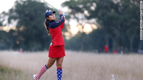 Kang in action during the 2021 Solheim Cup in Toledo, Ohio.
