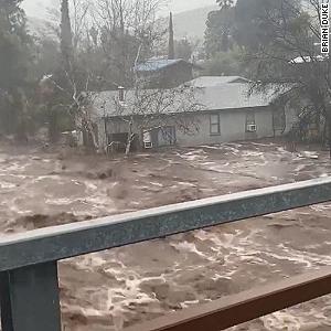 Drone video captures the aftermath of deadly California atmospheric river