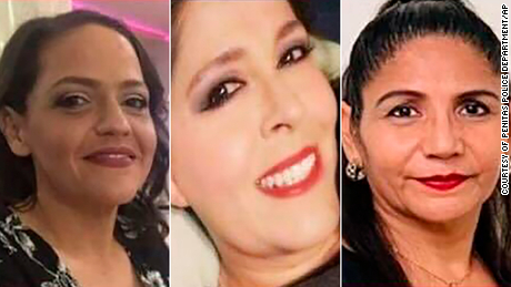 In these undated photos provided by the Penitas Police Department, from left are sisters Martiza Trinidad Perez Rios, 47; Marina Perez Rios, 48; and their friend, Dora Alicia Cervantes Saenz, 53.