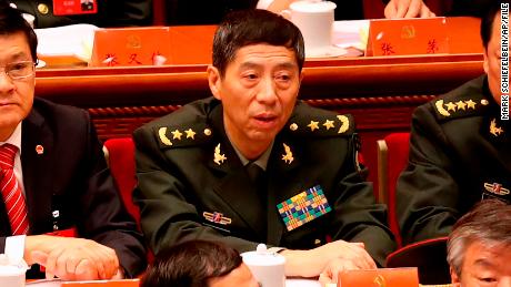 General Li Shangfu at the opening ceremony of China&#39;s 19th Party Congress in 2017.
