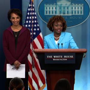 White House briefing makes history led by 3 Black women