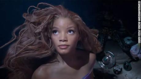 A still from &#39;The Little Mermaid&#39; trailer, featuring Halle Bailey.