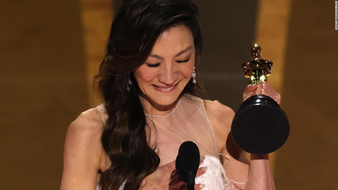 Michelle Yeoh is first woman of Asian descent to win best actress