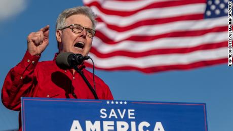 Lieutenant Governor of Texas Dan Patrick speaks at a &#39;Save America&#39; rally on October 22, 2022 in Robstown, Texas. 
